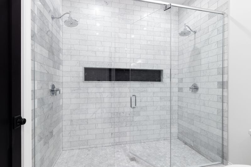 Textured Wall Tiles in Shower Area